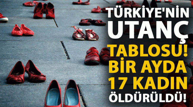 Türkiye'nin utanç tablosu! Bir ayda 17 kadın öldürüldü!